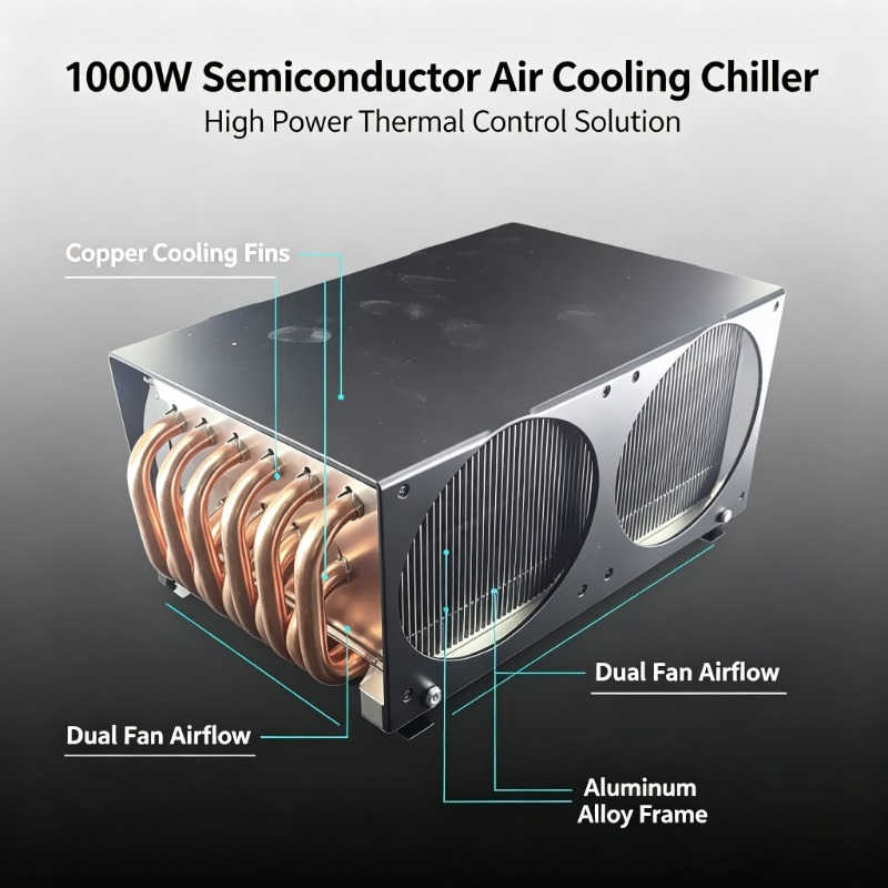 Laser Industrial Chiller - Chłodnica powietrzna Peltiera 1000W, przemysłowy agregat
