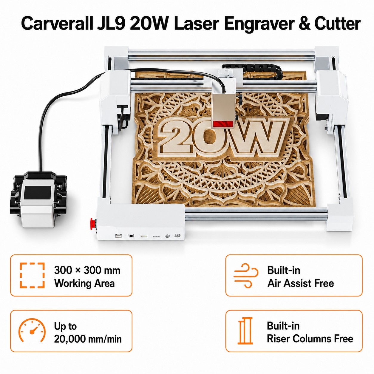 Carverall JL9 20W Laserowy Gra – Fiber Laser Cutting Machine recenzja i cena